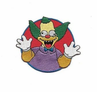 The Simpsons Krusty The Clown Laughing Face Embroidered Patc