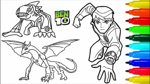 BEN 10 Coloring Pages 3 Colouring Pages for Kids with Colore