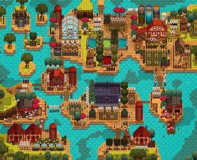 My riverland farm No Mod 🌳 🍄 🌊 🌤 : StardewValley in 2020 Sta