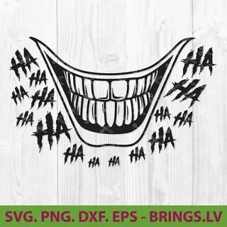 Joker Smile SVG DXF PNG EPS, Cut Files Clown Smile SVG Joker