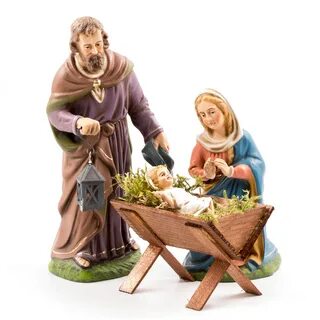 Holy Family - 3 figures, to 6.75 in. figures - German nativi