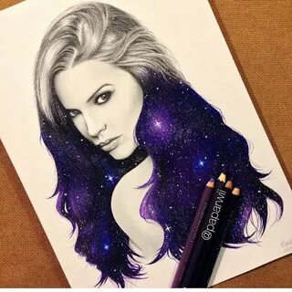 Art featuring page on Instagram: "Galaxy girl By @paparwii
