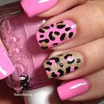 Pink Leopard Print Nails Leopard print nails, Leopard nails,
