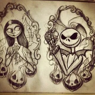 Jack and Sally Christmas tattoo, Nightmare before christmas 