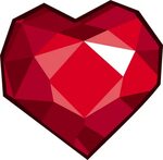 Fanmade The Heart-shaped Fire Ruby - Heart Gem Png - (6000x5