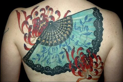 Пример рисунка татуировки с веером 13.12.2020 № 022 -fan tat