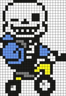 Sans On A Tricycle Perler Bead Pattern / Bead Sprite Underta