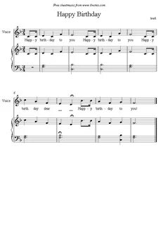 voice happy birthday sheet music - 8notes.com