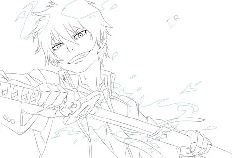 Rin Okumura - Lineart by https://ironizer.deviantart.com on 