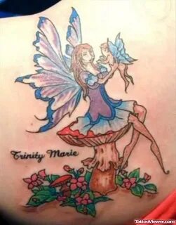 Colored Mushrooms And Fairy Tattoos