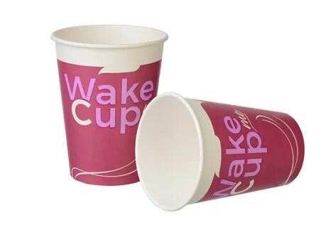 Одноразовая посуда: Стакан бумажный Wake Me Cup 300 мл, диам