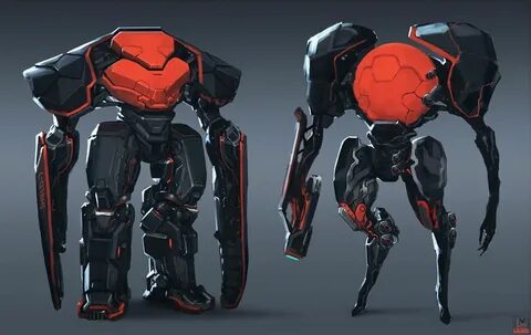 Sketches, Mustafa Lamrani Robot concept art, Sci fi concept 