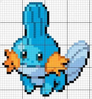 Mudkip Pixel Art Pattern in 2022 Pixel art pokemon, Pixel ar
