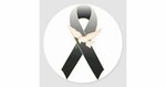 Black Ribbon with Dove Awareness Sticker Zazzle.com