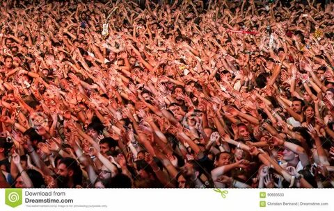 MADRID - SEP 12: Crowd in a concert at Dcode Festival on September 12, 2015...