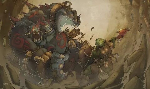 orc warrior vs ogre magician image - Orc clan and Orks fanta