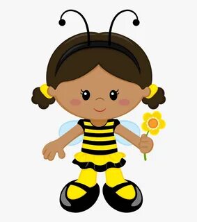 Bumble Bee Girl Clip Art - Abelhinha Morena Png, Transparent