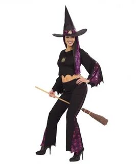 Купить костюм ведьмы с мигающим пауком - Взрослый костюм, ар