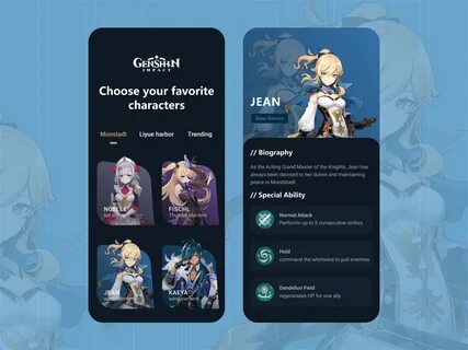 Genshin Impact Guide Mobile App by Bayu Dewantoro on Dribbbl