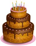 orange birthday cake clipart - image #17