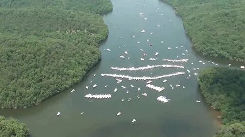 Aerial video of Party Cove Lake of The Ozarks - YouTube
