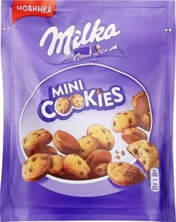 Milka Печенье Mini cookies с кусочками молочного шоколада 10