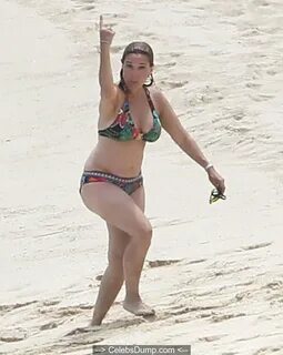 Judge Marilyn Milian topless at a Caribbean Beach - July 201