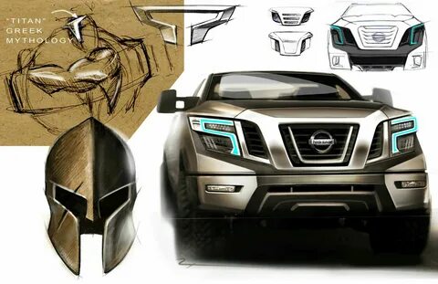 Car Design Sketch, Truck Design, Car Sketch, 2016 Nissan Titan Xd, Nissan T...