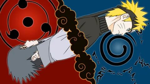 Скачать обои Anime, uchiha sasuke, naruto uzumaki, раздел пр