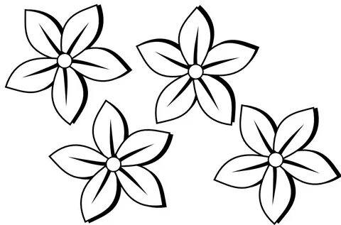 Simple Flower Outline - Coloring Home