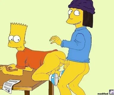 Xbooru - all fours anal ass bart simpson bottomless desk dog