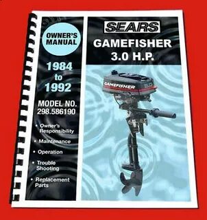 Sears gamefisher 3.0 Hp подвесной двигатель руководство влад