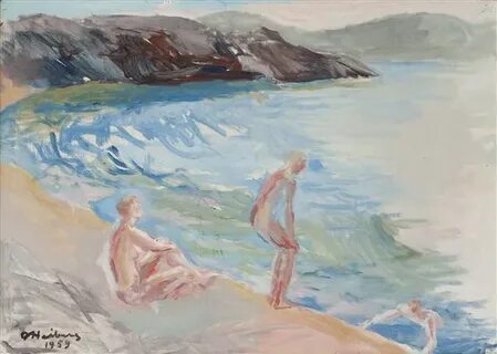 Heiberg Jean Bathing boys (1959) Artwork performance at auction MutualArt