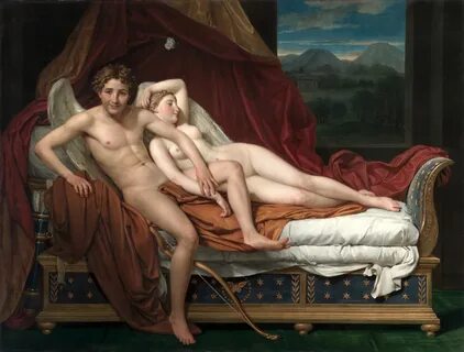 Жак-Луи Давид - Амур и Психея, 1817, 242 × 184 см: Описание 