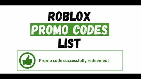 NEW Roblox Promocodes 2020 - YouTube