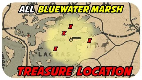 ALL Bluewater Marsh Treasure Map Location - YouTube