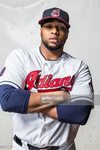 Carlos Santana of the Cleveland Indians poses for a portrait