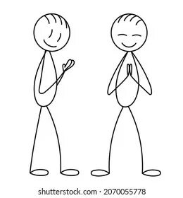 Stick Figure Man Praying Vector Stock Vector (Royalty Free) 