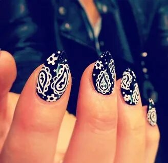 Pin by Estasha Goodwin on Thug Life Bandana nails, Beauty ha