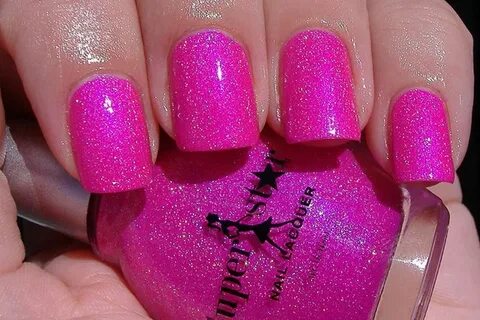 Nailartdesignsideas.com Hot pink nails, Pink glitter nails, 