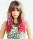 Madelyn St. Claire Pink ombre hair, Dip dye hair, Hair style