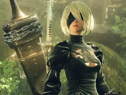 Just 9s Silently Adoring 2b Behind Her Nier Automata Know - 