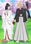 NaruHina Wedding - Lineart Colored by DennisStelly on Devian