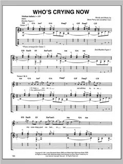 Who's Crying Now Sheet Music Journey Guitar Tab