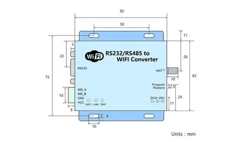 E103-w02-dtu Serielle Rs232 Rs485 Zu Wifi Konverter 802.11b/