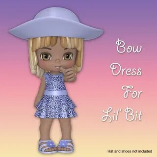 Bow Dress for Lil' Bit - Poser - ShareCG