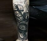 Anchor and Compass tattoo by Khuong Duy Photo 19028