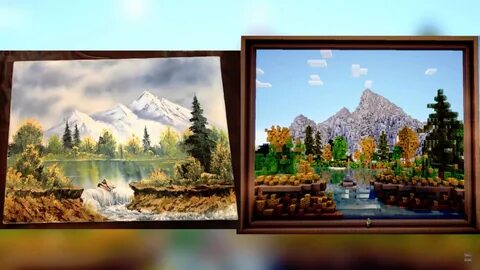 Minecraft Lover Recreates Bob Ross Painting In Game