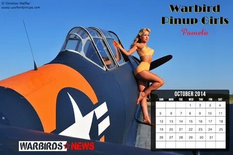 October Warbird Pinup Girls Desktop Calendar