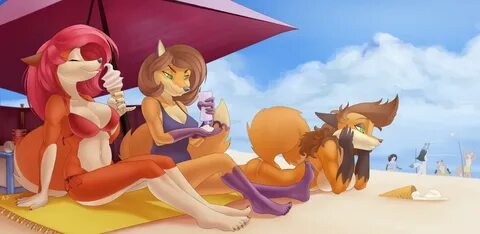 Beach Vixens by WoadedFox -- Fur Affinity dot net